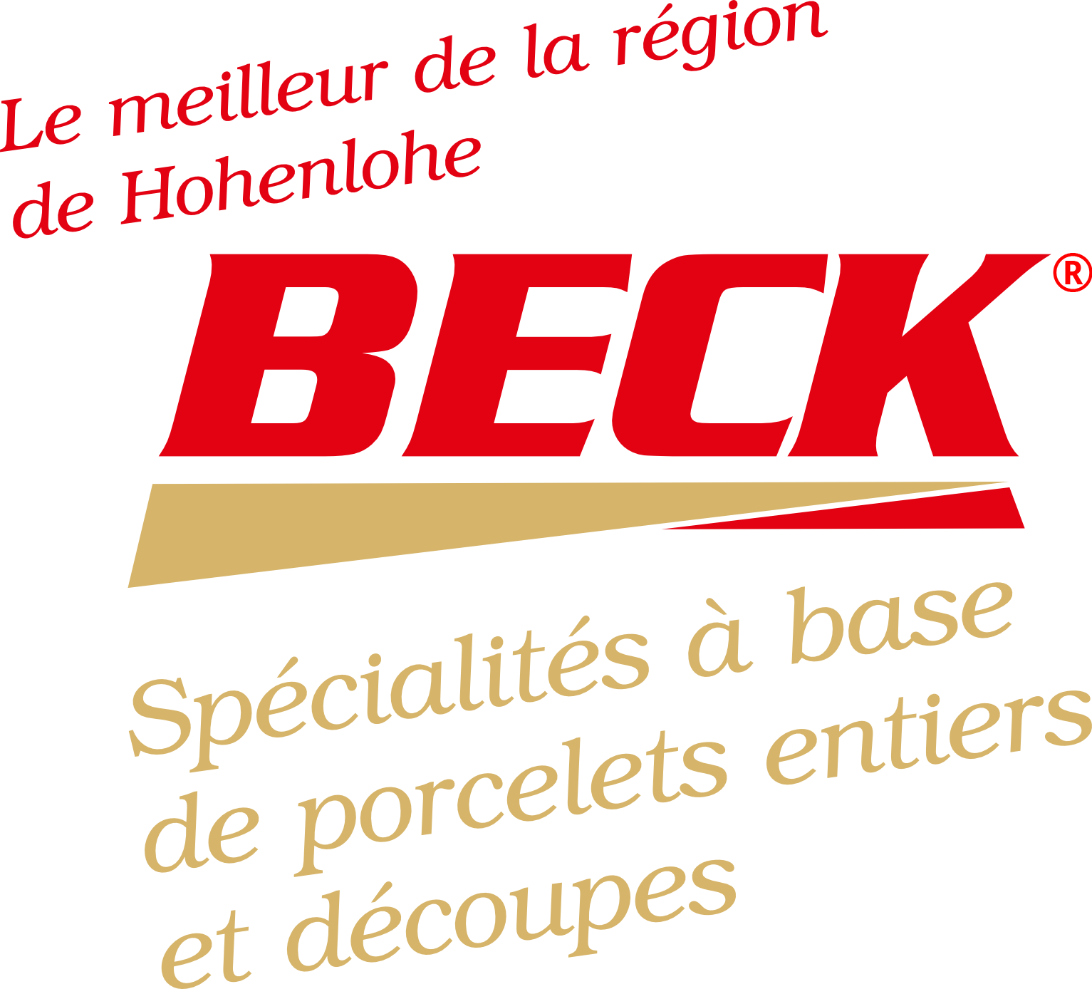 Logo Spanferkel Beck mit Schriftzug 'Bestes aus Hohenlohe - Spanferkel-Spezialitäten'